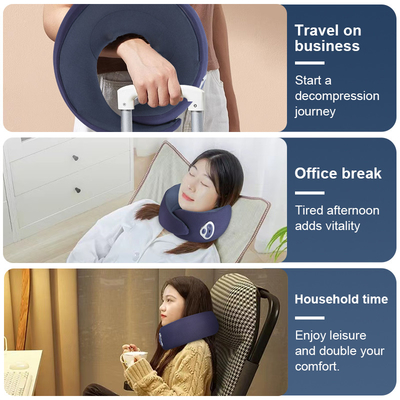 Al por mayor soporte de cuello ultra lujoso personalizado portátil ajustable almohada de masaje de calefacción inteligente para automóviles y viajes a casa