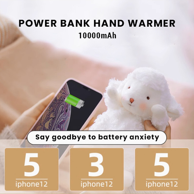 Manténgase cómodo y conectado con nuestro pequeño cordero Plushie Banco de energía caliente en cualquier lugar