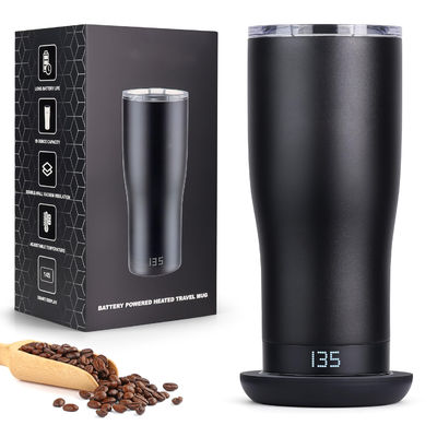 Taza de café caliente personalizada con pantalla LED de temperatura autoajustable para bebida directa conveniente para viajes