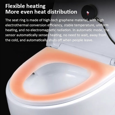 Tecnología de calefacción por grafeno Pad de cubierta del asiento del inodoro lavable con temperatura ajustable