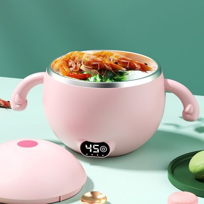 300 ml Bebé alimento calentador Bowl HW01 portátil eléctrico grande de acero inoxidable contenedor de alimentos para bebés calentador para viajes