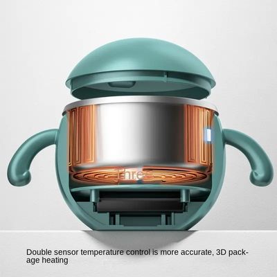 300 ml Bebé alimento calentador Bowl HW01 portátil eléctrico grande de acero inoxidable contenedor de alimentos para bebés calentador para viajes