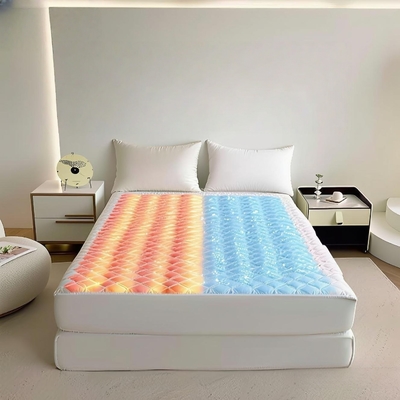 OEM Control de zonas dobles Sistema de enfriamiento de cama y manta cálido y seguro Pod Pad de cama para invierno y verano colchón Topper