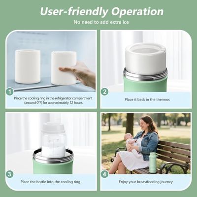 Instrucciones de limpieza para el enfriador de leche materna personalizado, lavado a mano, para viajes y oficina