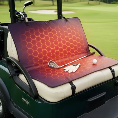 Funda de asiento calefactada para carrito de golf con almohadilla térmica de PU, tres ajustes de temperatura y temporizador de apagado automático de 4 horas para mayor calidez