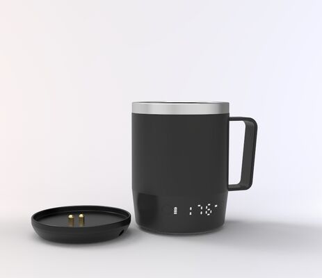 Taza portátil inteligente con control de temperatura digital batería recargable LED pantalla y tapa resistente a derrames para conveniencia