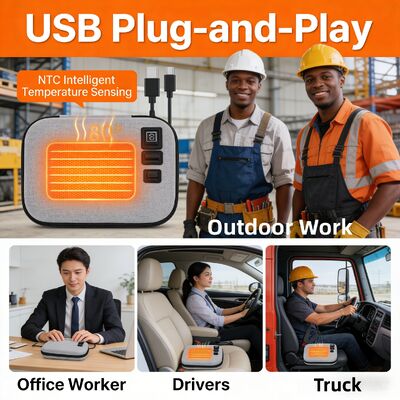 Bolso portátil plegable de calentamiento de alimentos con revestimiento de aluminio de grado alimenticio y tecnología de calentamiento con USB para cualquier momento