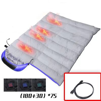 Saco de dormir con calefacción impermeable personalizable, multi 5V 2A USB, SHEERFOND, saco de dormir con calefacción para exteriores para acampar