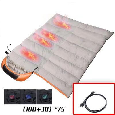 Saco de dormir con calefacción impermeable personalizable, multi 5V 2A USB, SHEERFOND, saco de dormir con calefacción para exteriores para acampar