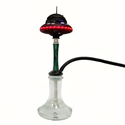 Shisha/Hookah portátil inalámbrico personalizado con batería de larga duración y vibrantes efectos de iluminación RGB, ideal para viajes y exteriores
