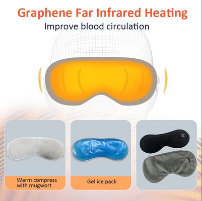 Máscaras para los ojos sin cable para aliviar la sequedad de los ojos, mejorar el sueño, almohadilla de calefacción de ojos lavable para viajes y con cáscara reemplazable