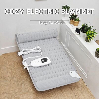SHEERFOND manta eléctrica de uso doméstico de invierno elemento de cable de calefacción de alta calidad de franela 120V lavable niveles de calor múltiples