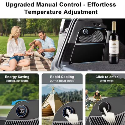New Portable Compact Compressor Vehicle Mini Car Refrigerator Tesla Model Y 16L Capacity Digital Display Frost-Free USB Port Low