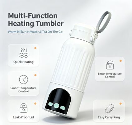 Baby Bottle Warmer Portable USB Powered Milk Heater with Adjustable Temperature and Stainless Steel Interior for Safe Infant Feeding