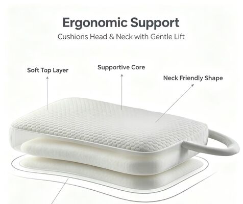 Tecnología de control de temperatura de almohada de calefacción eléctrica que garantiza un calentamiento y enfriamiento constantes para mejorar el sueño y el confort