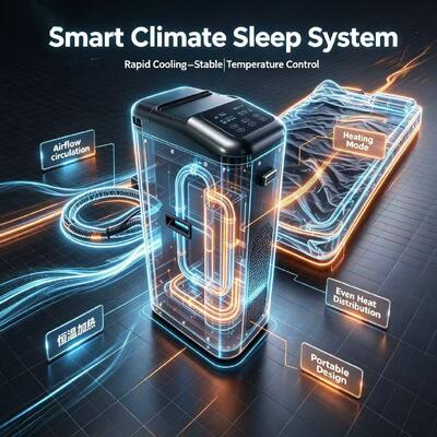 Saco de dormir refrigerado que proporciona una disipación de calor efectiva en climas calurosos con sistema de enfriamiento por compresor para exteriores