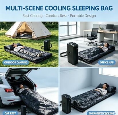 Saco de dormir refrigerado que ofrece funciones de refrigeración y calefacción con superficie duradera lavable y confortable envasado