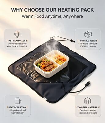 Bolsa portátil autosellante para calentar alimentos, bolsa de calentamiento reutilizable, adecuada para fideos instantáneos, curry y comidas preparadas