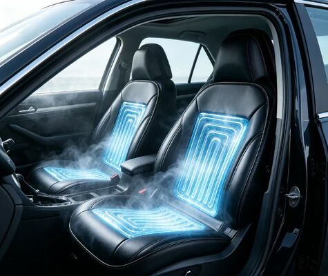 Cojín de asiento caliente refrigerado con agua para automóviles que proporciona una regulación constante de la temperatura con un consumo seguro para los sistemas de vehículos de 12 voltios