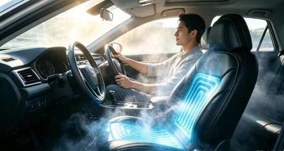 Cojín de asiento caliente refrigerado con agua para automóviles que proporciona una regulación constante de la temperatura con un consumo seguro para los sistemas de vehículos de 12 voltios
