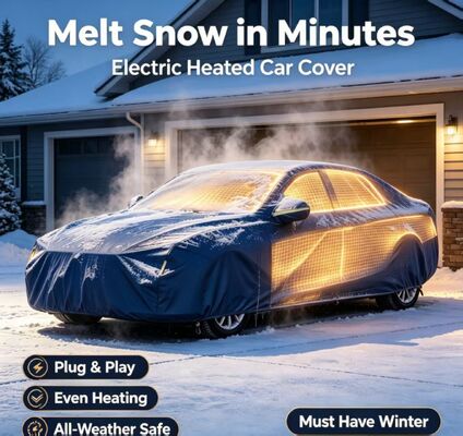 Capó de calefacción para automóviles con fácil instalación y extracción diseñado para protección contra nieve helada y lluvia leve
