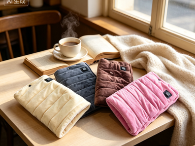 USB rechargeable Hand Warmer with soft crystal fabric compact portable design ideal for office outdoor and travel providing steady gentle warmth