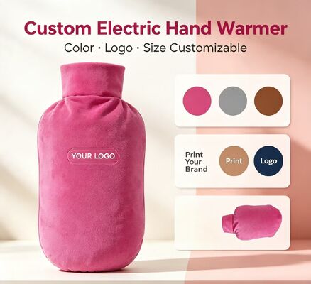 Calentador de mano recargable en forma de cubo, tejido cristalino ultra blando, temperatura ajustable, cargador de corriente continua bolso portátil eléctrico con calefacción, color personalizado OEM ODM