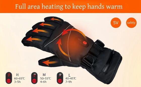 Guantes eléctricos con calefacción por batería Guantes térmicos de calefacción por grafeno 40-65°C ajustables Inalámbricos resistentes al viento Inalámbricos calentadores de manos Unisex Guantes de invierno para esquí Ciclismo motocicleta Deportes al aire libre