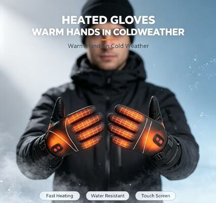 Guantes Eléctricos de Grafeno 5V con Batería, Guantes Térmicos Calefactables, Temperatura Ajustable, Cortavientos, Impermeables, Calentadores de Manos para Deportes al Aire Libre, Esquí, Ciclismo