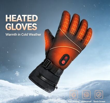 Guantes eléctricos con calefacción de grafeno Calentamiento rápido, temperatura ajustable Calentadores térmicos impermeables, logotipo y embalaje personalizados disponibles
