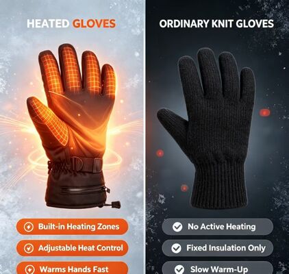 Guantes eléctricos con calefacción de grafeno Calentamiento rápido, temperatura ajustable Calentadores térmicos impermeables, logotipo y embalaje personalizados disponibles