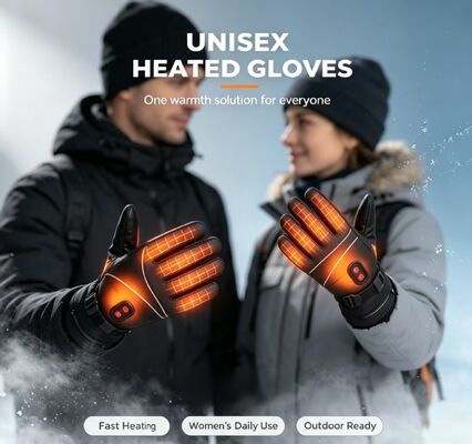 Guantes eléctricos con calefacción por batería Guantes térmicos de calefacción por grafeno 40-65°C ajustables Inalámbricos resistentes al viento Inalámbricos calentadores de manos Unisex Guantes de invierno para esquí Ciclismo motocicleta Deportes al aire libre