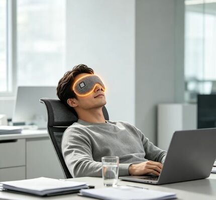 Máscara de ojos con calefacción unisex, USB recargable de tejido de punto suave Máscara térmica de ojos, temperatura ajustable Máscara de ojos de compresión cálida para aliviar la fatiga ocular para hombres Mujeres Viajes de oficina a casa