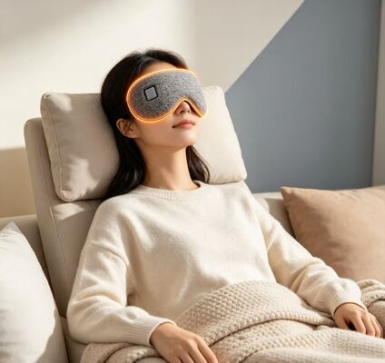 Máscara de ojos con calefacción unisex, USB recargable de tejido de punto suave Máscara térmica de ojos, temperatura ajustable Máscara de ojos de compresión cálida para aliviar la fatiga ocular para hombres Mujeres Viajes de oficina a casa