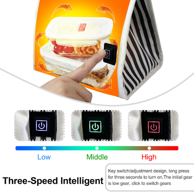 Reheat Takeout, Noodles & Steaks Without a Microwave — USB Powered Heated Lunch Bag, 3 Temperature Modes, Waterproof Thermal Tote