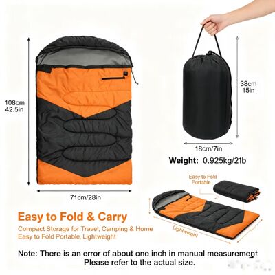 Bolsa de dormir para perros con calefacción OEM ODM personalizada, temperatura ajustable de 3 niveles, bolsa de dormir para mascotas de algodón hueco de marca privada de 71*108 cm, logotipo y embalaje personalizados para acampar, viajar, hogar, exteriores, certificada CE FCC