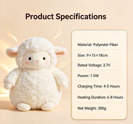 Calentador de ovejas portátil multi-escenas, Banco de alimentación USB compatible con el uso en movimiento, calentador de mano con toque suave Configuración de calefacción de 3 velocidades Certificado CE FCC RoHS