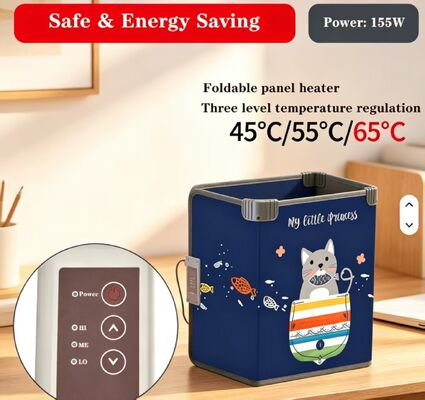 Placa de pie calefactada eléctrica de tamaño personalizado, a prueba de viento, cálida, 220V 165W, alfombrilla calefactora de pies impermeable ajustable de 3 velocidades para calentar en interiores