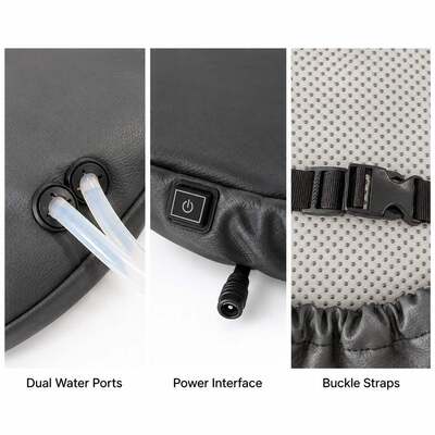 Cubierta de asiento de carrito de golf de doble modo de 24V, enfriamiento por agua y calefacción por grafeno, cubierta de asiento de banco impermeable con correas de correa y caja de enfriamiento externa, logotipo de color y embalaje de tamaño personalizado