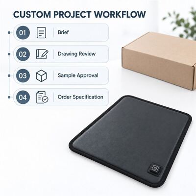 24V Heated Pet Mat, Splash-Resistant Wipe Clean Pet Heating Pad with Anti-Slip Dotted Back and Detachable Cord, Custom Size to Drawing Color Logo Packaging for OEM ODM