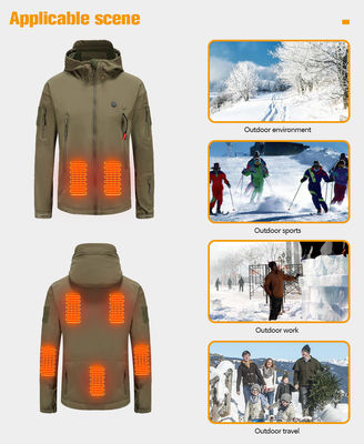 Chaqueta chaleco calefactable eléctrico USB, chaquetas calefactables recargables a 60 grados Xf Wj ODM Ropa de caza con calefacción