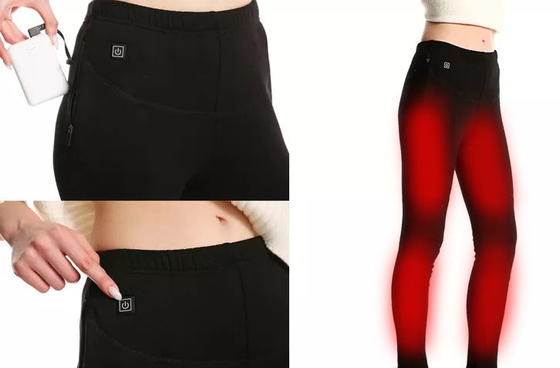 Pantalones de calefacción de mujeres con láminas de calefacción de grafeno y tres niveles de control de temperatura