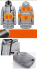 Chaqueta de la calefacción de Graphene del ODM, chaqueta calentada eléctrica del paño grueso y suave del infrarrojo lejano