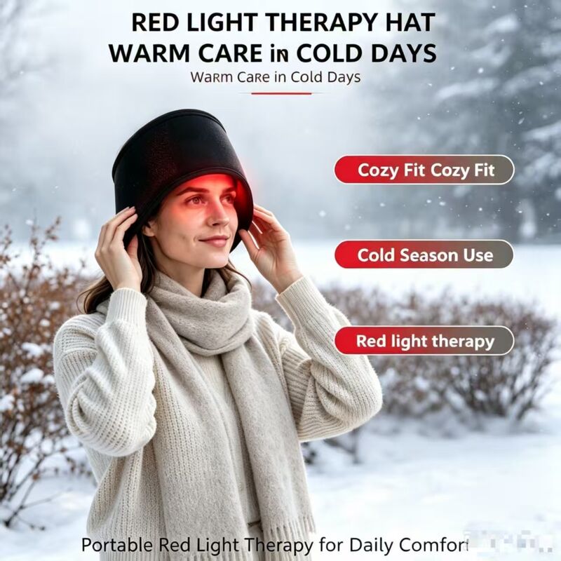 Red Light Therapy Cap with RLT & NIR, 10Hz&40Hz Pulse Breathing Mode Scalp Therapy Hat for Brain Relaxation, Improving Sleep & Relieve Stress