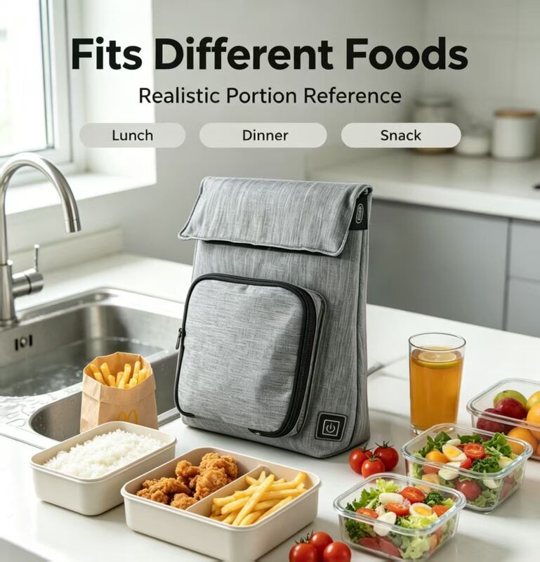Bolsa eléctrica para calentar almuerzos compatible con múltiples comidas, calentador de alimentos impermeable USB, admite diferentes tipos de alimentos, control de temperatura de 3 niveles de 50-59 °C, extraíble lavable a prueba de fugas para viajes al aire libre
