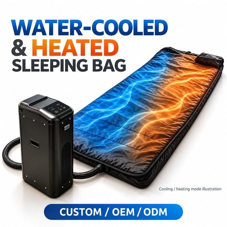 Water Cooled and Heated Sleeping Bag, Dual Mode Water Cooling and Heating Sleep System with Control Unit and Corrugated Hose, Custom Design Color Logo and Packaging, OEM ODM