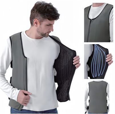 Vestido de enfriamiento inteligente con tejido transpirable y tecnología de enfriamiento para mantener una temperatura corporal óptima bajo estrés