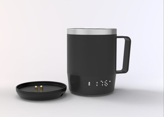 Portátil de acero inoxidable LED digital de temperatura controlada auto-calentamiento taza de café fábrica diseñada taza de café inteligente