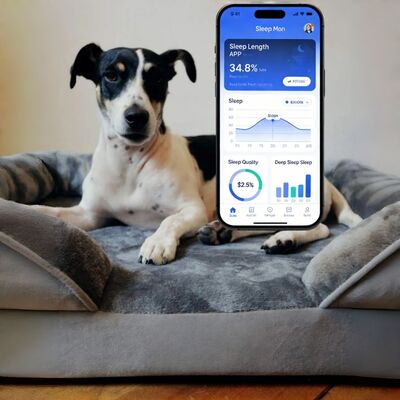 Cama Inteligente para Perros OEM con Monitoreo de Salud, Rastrea Sueño/Corazón/Respiración en la APP para Cachorros y Perros Mayores Tranquilidad