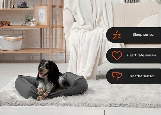 Cama Inteligente para Perros OEM con Monitoreo de Salud, Rastrea Sueño/Corazón/Respiración en la APP para Cachorros y Perros Mayores Tranquilidad